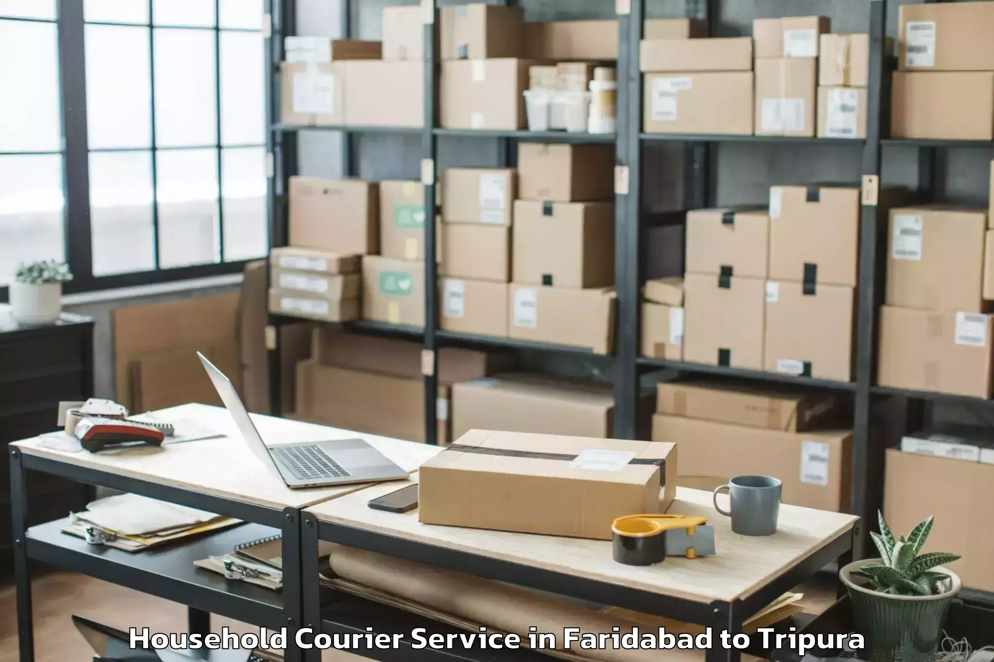 Easy Faridabad to Kailashahar Household Courier Booking